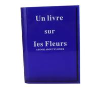 Florero para Flores, acrílico, Decorativo, Transparente, Forma de Libro, florero para el hogar, Sala de Estar, Oficina, diseño Elegante, tamaño versátil, Funcional y Elegante, (Azul)