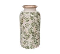 FLORERO PEQUEÑO PORCELANA BEIGE/VERDE