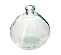 Florero Redondo de Vidrio Reciclado Transparente D33