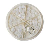 Flores 3D rosas rosas arte perlas redondas diamantes de imitación para decoración de uñas