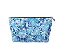 Flores abstractas Azules, Bolsa de artículos de tocador Bolsa de Maquillaje Bolsa de cosméticos Bolsa de artículos de tocador de Viaje portátil