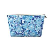 Flores abstractas Azules, Bolsa de Maquillaje Bolsa de cosméticos Bolsa de artículos de tocador de Viaje portátil Bolsa de artículos de tocador