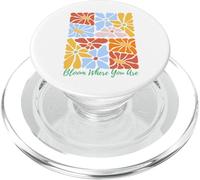 Flores abstractas de estilo BOHO colorido florece donde estás PopSockets PopGrip para MagSafe