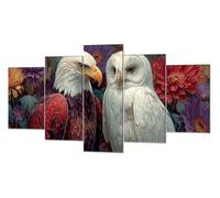 Flores Águila Diamond Painting, 5 Pcs 5D Kit Mosaico Pintura de Diamante, Kit Bordado en Punto de Cruz Manualidades Adultos, DIY Gran Tamaño Cuadro Damantes, Decoracion Hogar Regalos 80x150cm P-d-1933