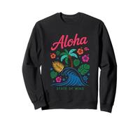 Flores Aloha State Of Mind Palm Wave Sudadera