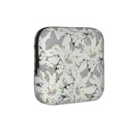Flores Alpinas suizas Modernas de Edelweiss,Bolsas para Guardar compresas sanitarias, Bolsas para la menstruación para Mujeres y Adolescentes.