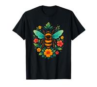 Flores Apicultura Apicultor Floral Miel Amante Abeja Camiseta