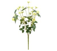 Flores artesanales Ramo de 3 Flores Artificiales for decoración Interiores, 15 Rosas pequeñas Seda, imitación for Bricolaje(Green)