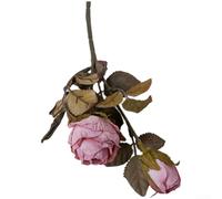 Flores artificiales, 30,5 x 15 cm, tela de doble cabeza, rosas para boda, decoración del hogar, estilo artesanal, estética realista, uso versátil (rosa)
