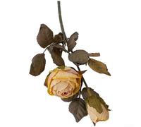 Flores artificiales, 30,5 x 15 cm, tela de doble cabeza, rosas para boda, decoración del hogar, estilo artesanal, estética realista, uso versátil (amarillo)