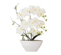 Flores Artificiales, 45CM Flores Artificiales Orquídeas Decoración Plantas Como Flores Decorativas Artificiales Reales Orquídeas Flores En Maceta Decoración De Mesa AlféIzar De Ventana Para Salón