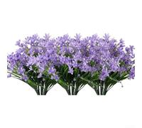 Flores artificiales, 8 paquetes de narcisos realistas para centros de mesa, decoración del hogar y la oficina con aspecto realista (morado)