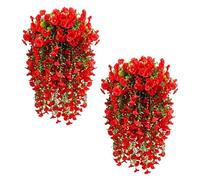 Flores Artificiales Al Aire Libre, Enredaderas De Gloria De La Mañana De Seda Resistente A Los Rayos UV, 2 Piezas, Plantas De Jardín Falsas, Decoración De Balcón, Vegetación Realista, Para Patio, Porc