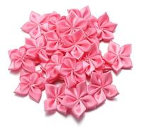 flores artificiales, Cinta de raso gasa 6 mm, cinco pétalos, paquete 50, multicolor(Select Colour Name)