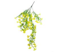 Flores artificiales colgantes de gloria matutina para exteriores, hojas de eucalipto de seda realistas, enredaderas, impermeables, arreglos florales sintéticos para pared, puerta, valla, jardín, boda