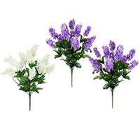 Flores Artificiales de arbusto de Lilas, Flores Artificiales, Ramo de Flores, decoración de Boda, Flores de plástico, Flores Decorativas, Plantas Artificiales Artificiales de Primavera, glicinas