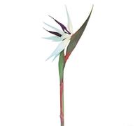 Flores artificiales de ave del paraíso, paquete de 6 plantas tropicales para interiores y exteriores, tallos para boda, jardín, hogar, oficina, hotel, decoración de fiesta (color azul trompeta)