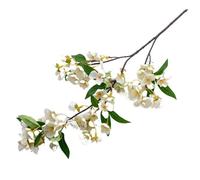 Flores artificiales de begonia para decoración de jardín al aire libre, sala de estar, escritorio, hechas a mano, tacto real, decoración para el hogar y la oficina, flores falsas (blanco)