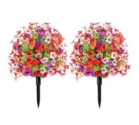 Flores Artificiales De Bolas De Topiario, Instalación Sin Esfuerzo, 55x10x10cm, Plantas De Arbustos Falsos Con Estaca, Arbustos Falsos Con Estaca, Decoración Versátil, Para La Entrada Del Patio Del Po