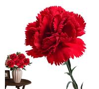 Flores artificiales de claveles, flores de claveles artificiales,Pelocas florales de falso realista significativas Cabezas de clavel - Elegante decorativa sin flores de riego para la decoración del ho