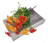Flores artificiales de eucalipto de gloria matutina de bajo mantenimiento para uso diario en casa, oficina y mejora del espacio comercial (C)