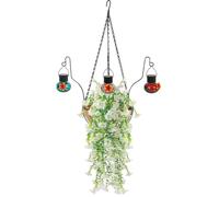 Flores Artificiales de Exterior con Metálico para Pájaros con Gancho