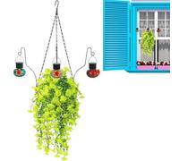 Flores Artificiales de Exterior para Aves De Metal con Gancho Y Decoración