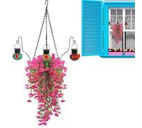Flores Artificiales de Exterior para Pájaros Decorativo De Metal con Gancho
