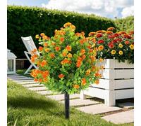 Flores artificiales de exterior resistentes a los rayos UV - Tutor artificial realista resistente a los rayos UV - Flores falsas para exteriores - para primavera verano interior porche jardín casa