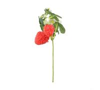 Flores artificiales de fresa para decoración del hogar, tienda o jardín, paquete de 2 con frutas rojas realistas, arreglos florales de plástico para centros de mesa de bricolaje