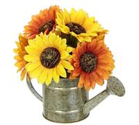 Flores Artificiales de Girasol en regadera, Flores otoñales, Plantas Artificiales, arreglos para Halloween, Acción de Gracias, decoración de Flores, Flores de otoño, Hojas de otoño, decoración de