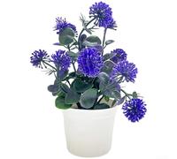 Flores artificiales de hortensias para decoración del hogar, tallos florales falsos de plástico realistas para centros de mesa de boda, suministros de bonsái, arreglos sintéticos eternos (morado)