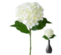 Flores artificiales de hortensias, tallos sintéticos de 45 cm de largo, cabezas de 16 cm, exhibición floral realista para el hogar, decoración vibrante de habitación, textura realista que crea un