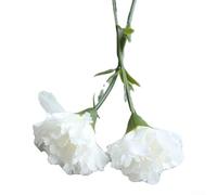 Flores artificiales de imitación de clavel de seda para decoración de bodas y fiestas, diseñadas para proporcionar una belleza duradera y un uso seguro alrededor de niños y mascotas (blanco)