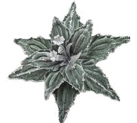 Flores artificiales de Navidad de diseño artístico para árboles y coronas, añade festividad a tu hogar (verde)