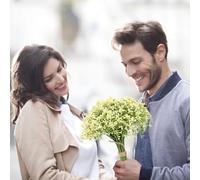 Flores artificiales de Navidad para novia de viento que sostiene un ramo de estrellas completas de espuma de simulación de flores de otoño arreglos artificiales (amarillo, talla única)