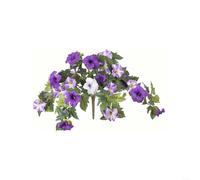 Flores artificiales de petunia resistentes a los rayos UV, de seda, gloria matutina, plantas colgantes para interiores y exteriores, flores decorativas realistas, no se decoloran, para todas las