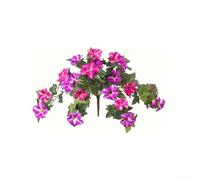 Flores artificiales de petunias sintéticas, resistentes a los rayos UV y a la intemperie para mejorar el hogar, jardín y patio (rojo rosa)