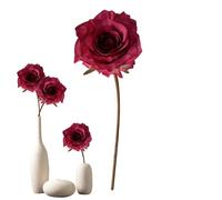 Flores artificiales de rosas - Plantas artificiales resistentes a los rayos UV al aire libre - Plantas artificiales de larga duración, decoración exterior resistente a la intemperie para casa de campo