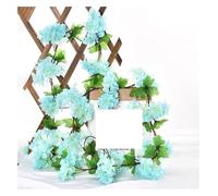 Flores Artificiales de Sakura 230 cm, for Bodas, Jardines, Fiestas, Navidad, Novias, Plantas Falsas(BLU)