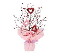 Flores artificiales de San Valentín - Romántico corazón picks Berry Stem Decor | Mother's Day Artificial Bouquet - for Long-Distance Partners Couples Wedding Anniversaries Party Living Room