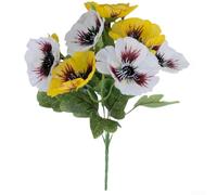 Flores artificiales de seda de orquídea de pensamiento para mejorar el espacio interior, recepción de boda para decoración del hogar, uso en jarrón (C)