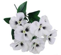 Flores artificiales de seda de pensamiento a granel para decoración de transición estacional, tapete de entrada, estilo envolvente y actualización del espacio de trabajo conjunto (B)