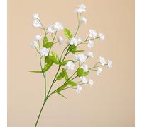 Flores artificiales de seda Forget Me Nots para decoración del hogar de larga duración, adecuadas para jarrones y arreglos florales de mesa (blanco)