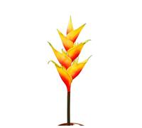 Flores Artificiales de Tallo de Heliconia Grande de pájaro del paraíso, 1 Tallo de 7 pétalos de Flores Falsas, Flores permanentes, Plantas Verdes para Interiores y Exteriores, Guirnalda para el hogar