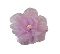 Flores artificiales de tela, paquete 10 flores gasa, 9 cm, multicolor(Lgiht Purple)