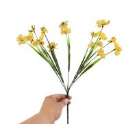 Flores artificiales decorativas perfectamente hechas para durar todas las estaciones sin complicaciones de mantenimiento (amarillo)
