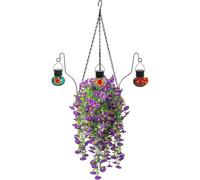 Flores Artificiales Exteriores con Metálico para Pájaros con Gancho