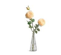 Flores Artificiales Flor de Seda Simulación de Flores Falsas Sala de Estar de Flor de Flor de Flor en la Mesa de decoración del jarrón de Vidrio