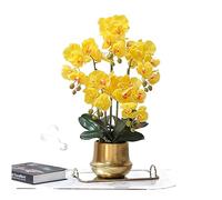 Flores artificiales Flor falsa Phalaenopsis Simulación Flor, flor decorativa de alta gama, Ligero Luxury Bouquet Floral Arreglo, decoraciones de dormitorio (color: Blanc, tamaño: grande) (rosa